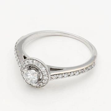 Bague - 18 carats Or blanc Diamant (Naturelle), Bijoux, Sacs & Beauté, Bagues