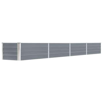 vidaXL Plantenbak verhoogd 320x40x45 cm gegalvaniseerd staal, Verzenden