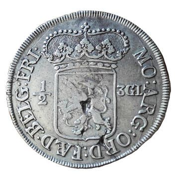 Nederland, Friesland 1/2 3 Gulden (30 Stuivers) 1696 (Zonder