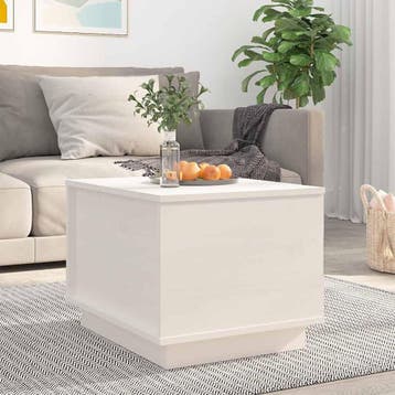 vidaXL Salontafel 40x50x35 cm massief grenenhout wit, Verzenden, Nieuw