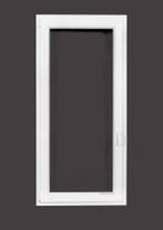 PVC raam draai kiep b80xh140 cm wit, Gevelraam of Ruit, 80 tot 120 cm, 120 tot 160 cm, Nieuw