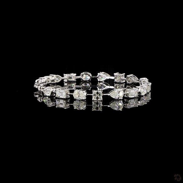 Armband - 18 karaat Witgoud - 11.34ct. tw. Diamant, Handtassen en Accessoires, Armbanden