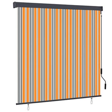 vidaXL Rolgordijn Geel en Blauw 180 x 250 cm Stof en, Verzenden, Nieuw