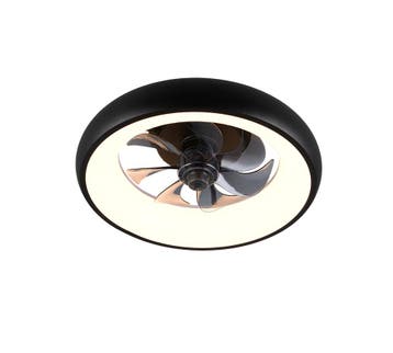 Trio MUONIO VENTILATOR plafondlamp | LED | mat zwart | Ø 40, Verzenden, Nieuw