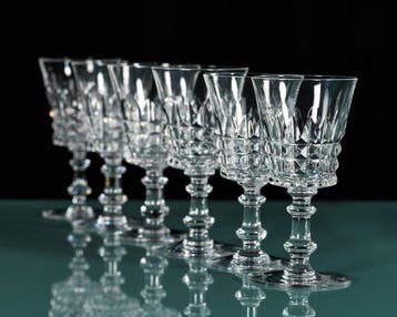 Prachtig lot van 6 antieke kristallen Val Saint Lambert, Antiquités & Art