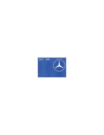 1977 MERCEDES BENZ 600 INSTRUCTIEBOEKJE DUITS, Ophalen of Verzenden