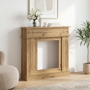 vidaXL Haardombouw Artisanaal eiken 102 x 26 x 100 cm, Huis en Inrichting, Verzenden, Nieuw