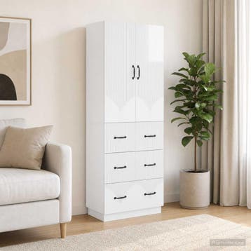 vidaXL Kast Set 2 st 66 x 34,5 x 87 cm Bewerkt hout, Verzenden, Nieuw