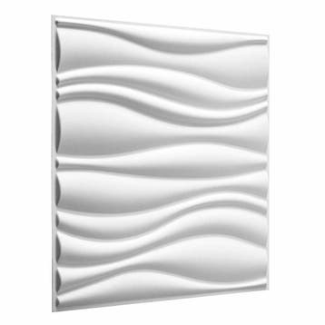 vidaXL Wandpanelen 4 st 50 x 50 cm Wit, Verzenden, Nieuw