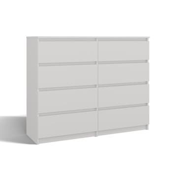 Ladekast  wit  120 cm 8 lades (Slaapkamer), Maison & Meubles, Verzenden