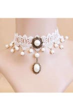 Ketting Choker Wit Kant Lolita Witte Kanten Collar Lingerie, Ophalen of Verzenden, Nieuw, Wit