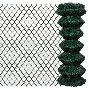 vidaXL Gaashek 1x25 m staal groen, Verzenden, Nieuw