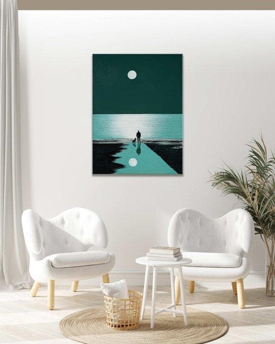 Clelia - Reflection of a Lunar Dream, Antiek en Kunst, Kunst | Schilderijen | Modern