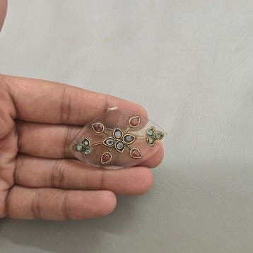 Indiase Mughal-vrouwen bergkristal hanger - rotskristal -
