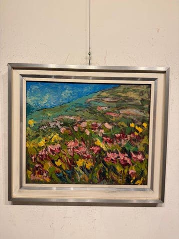 Scuola europea impressionista (XX) - Campo fiorito