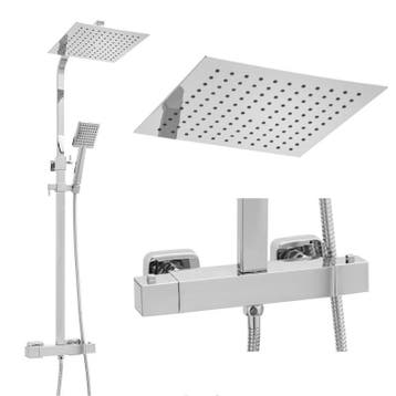 Douchepaneel Thermostaat 25cm | 34% Korting | Retour Deal, Doe-het-zelf en Bouw, Verzenden, Zo goed als nieuw, Chroom, Douche
