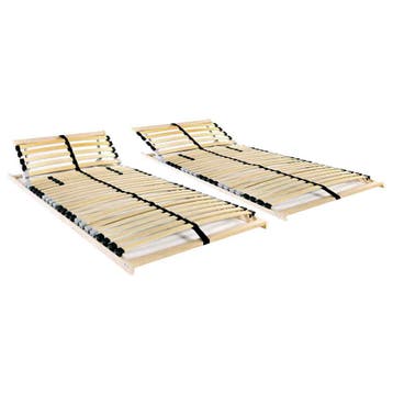 vidaXL Lattenbodems 2 st met 28 latten 7 zones 80x200 cm, Verzenden, Nieuw