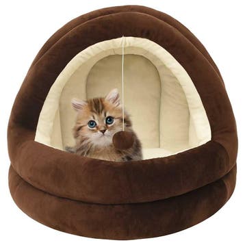 vidaXL Kattenmand 50x50x45 cm bruin en crèmekleurig, Verzenden
