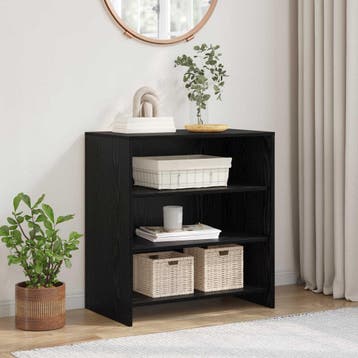 vidaXL Dressoir Zwart 70 x 41 x 75 cm Bewerkt hout, Huis en Inrichting, Verzenden, Nieuw