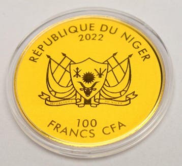 Niger. 100 Francs 2022 Double Eagle - 1/200oz (.999) (Sans