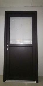 Deur op stock voor garage,tuinhuis: ZWART strak,modern, Kunststof, 80 tot 100 cm, Nieuw, Ophalen of Verzenden