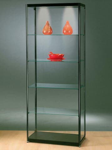 *TIP*  Luxe vitrinekast hoog zwart 80 cm, Ophalen of Verzenden