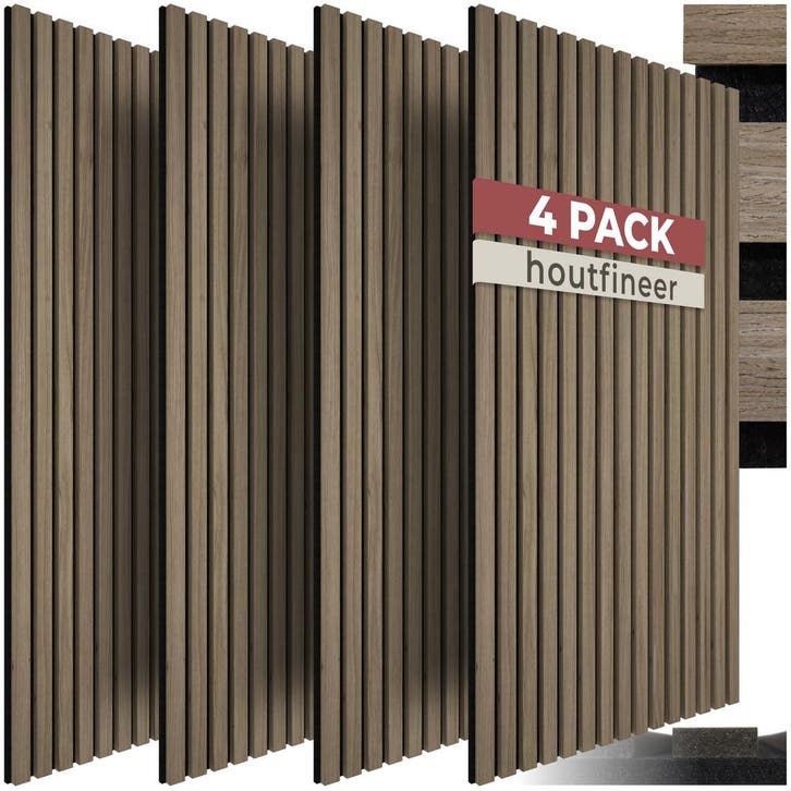 Akoestische panelen Sonic Wall II houtlook - donker eiken, Huis en Inrichting, Bureaus, Verzenden