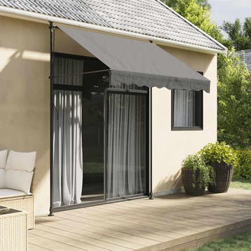 vidaXL Luifel uittrekbaar 200x150 cm stof en staal, Verzenden, Nieuw