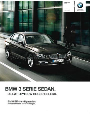 2013 BMW 3 SERIE SEDAN BROCHURE NEDERLANDS, Nieuw