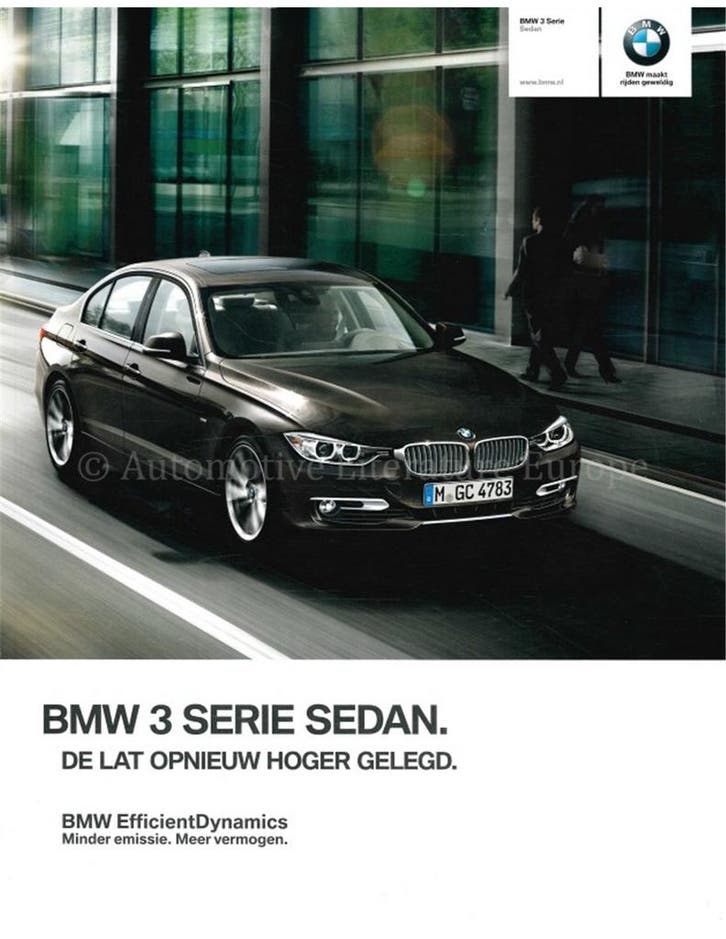2013 BMW 3 SERIE SEDAN BROCHURE NEDERLANDS, Boeken, Auto's | Folders en Tijdschriften