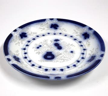 Antiek Petrus Regout sierbord Versailles, blauw, Verzenden