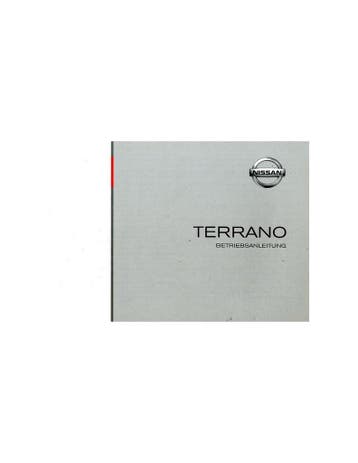 2003 NISSAN TERRANO INSTRUCTIEBOEKJE DUITS