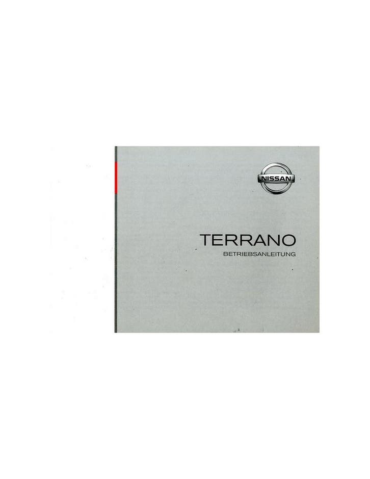 2003 NISSAN TERRANO INSTRUCTIEBOEKJE DUITS, Auto diversen, Handleidingen en Instructieboekjes