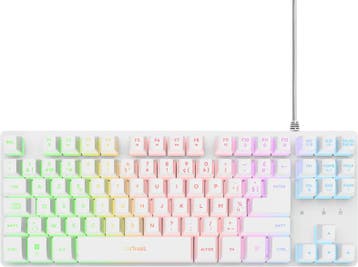 Trust -  Gxt833ps Thado Gaming-toetsenbord Azerty - Wit, Informatique & Logiciels, Verzenden