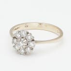 Bague - 14 carats Or jaune, Or blanc Diamant (Naturelle) -, Bijoux, Sacs & Beauté