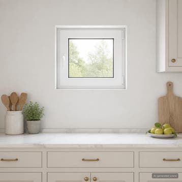 vidaXL Kleur binnenkant kelderraam Wit RISOR 60 x 55 cm, Verzenden
