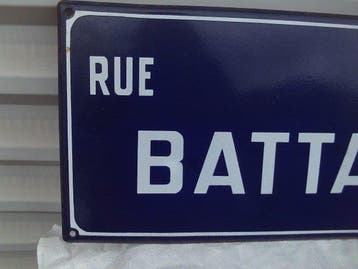 Rue Batta - Plaque émaillée - Plaque de Rue - Émail