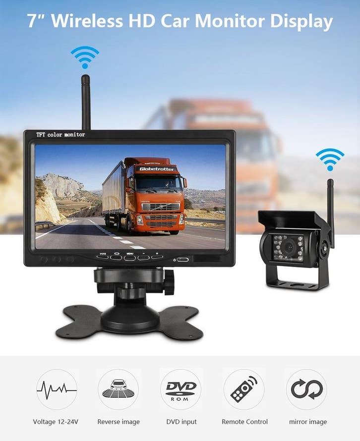 Draadloze Grote Achteruitrijcamera Set 7inch, Auto diversen, Auto-accessoires, Nieuw, Verzenden