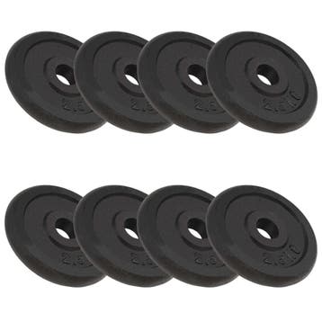vidaXL Halterschijven 8 st 8x2,5 kg gietijzer, Verzenden, Nieuw
