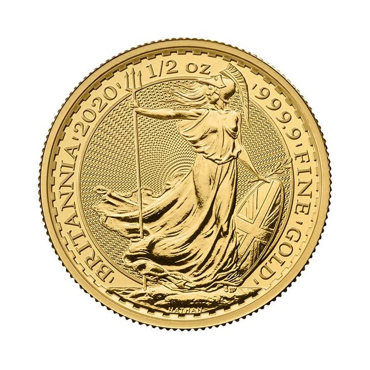 Gouden Britannia munt 1/2 troy ounce, Timbres & Monnaies, Métaux nobles & Lingots
