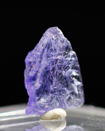 Scherp Driehoekig TANZANITE-blad • 1,25 ct • Pleochroische