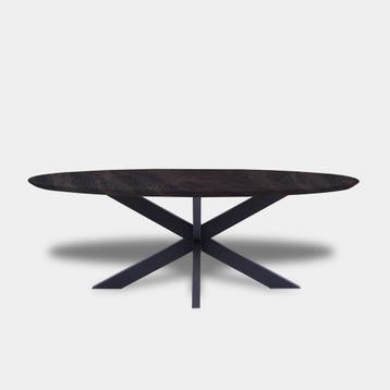 Tafel Ovaal Eikenhout  Matrix  240x110, Huis en Inrichting, Tafels | Eettafels, Nieuw