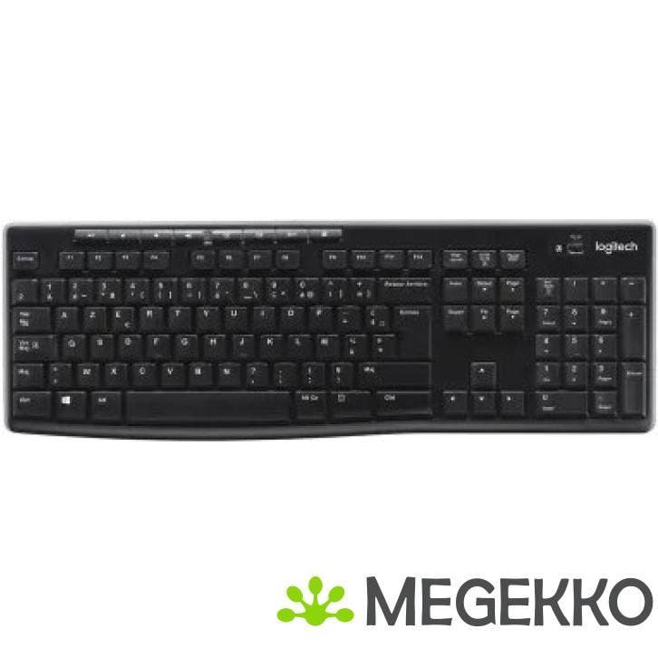 Logitech K270 toetsenbord Draadloos Zwart Azerty Belgisch, Computers en Software, Toetsenborden, Nieuw, Verzenden