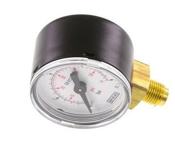 0..4 Bar Manometer Onderaansluiting Staal/Messing 40 mm, Verzenden, Nieuw