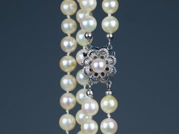 Sans prix de réserve - Collier - Or 585 - Ø 6,5-7 mm perles