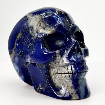 XXL - Schedel en Lapis Lazuli Natuurlijk - premium Gravure -