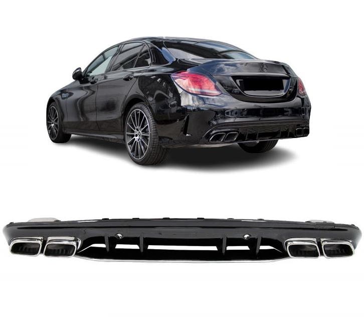 Diffuser | geschikt voor Mercedes-Benz | C-klasse 14-20 4d s, Auto diversen, Tuning en Styling, Verzenden