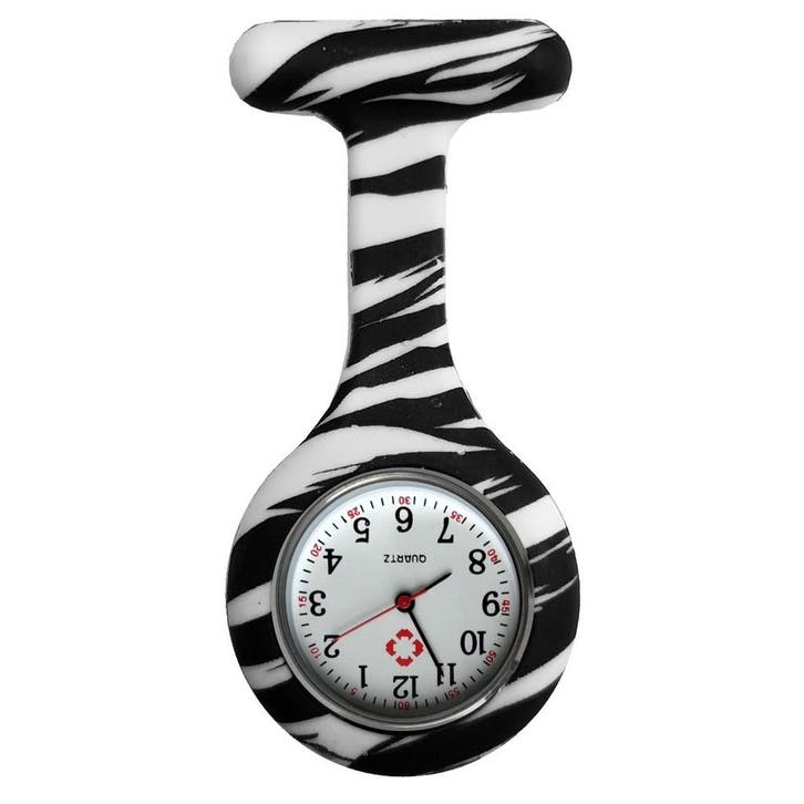 Fako - Verpleegstershorloge - Siliconen Print - Zebra, Handtassen en Accessoires, Horloges | Dames, Verzenden