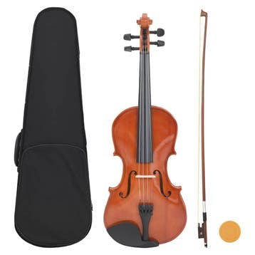 vidaXL Vioolset met strijkstok en kinsteun 4/4, Muziek en Instrumenten, Verzenden, Nieuw