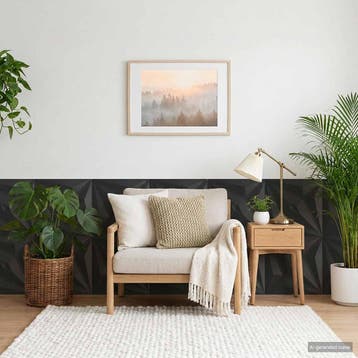 vidaXL Wandpanelen 48 st 50 x 50 cm Zwarte Ster XPS Schuim, Verzenden